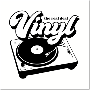 Vinyl Records - The Real Deal - Retro Record Player Turntable Posters and Art